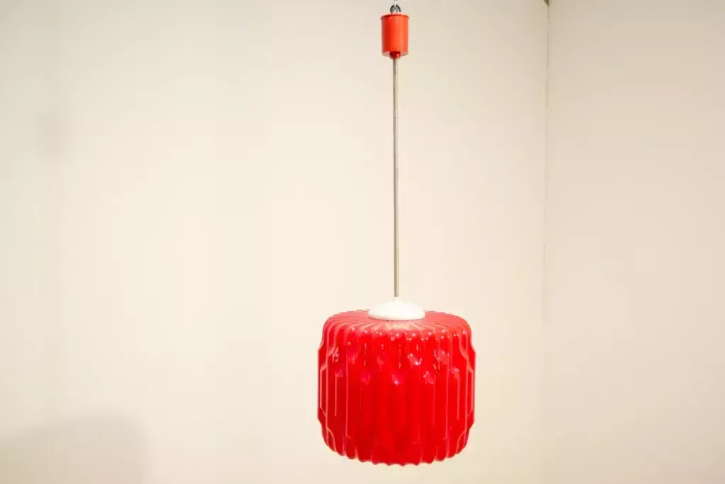 Brutalist Opaline Glass Chandelier By Karel Wolf For Osvětlovací Sklo, 1970´S photo furniture