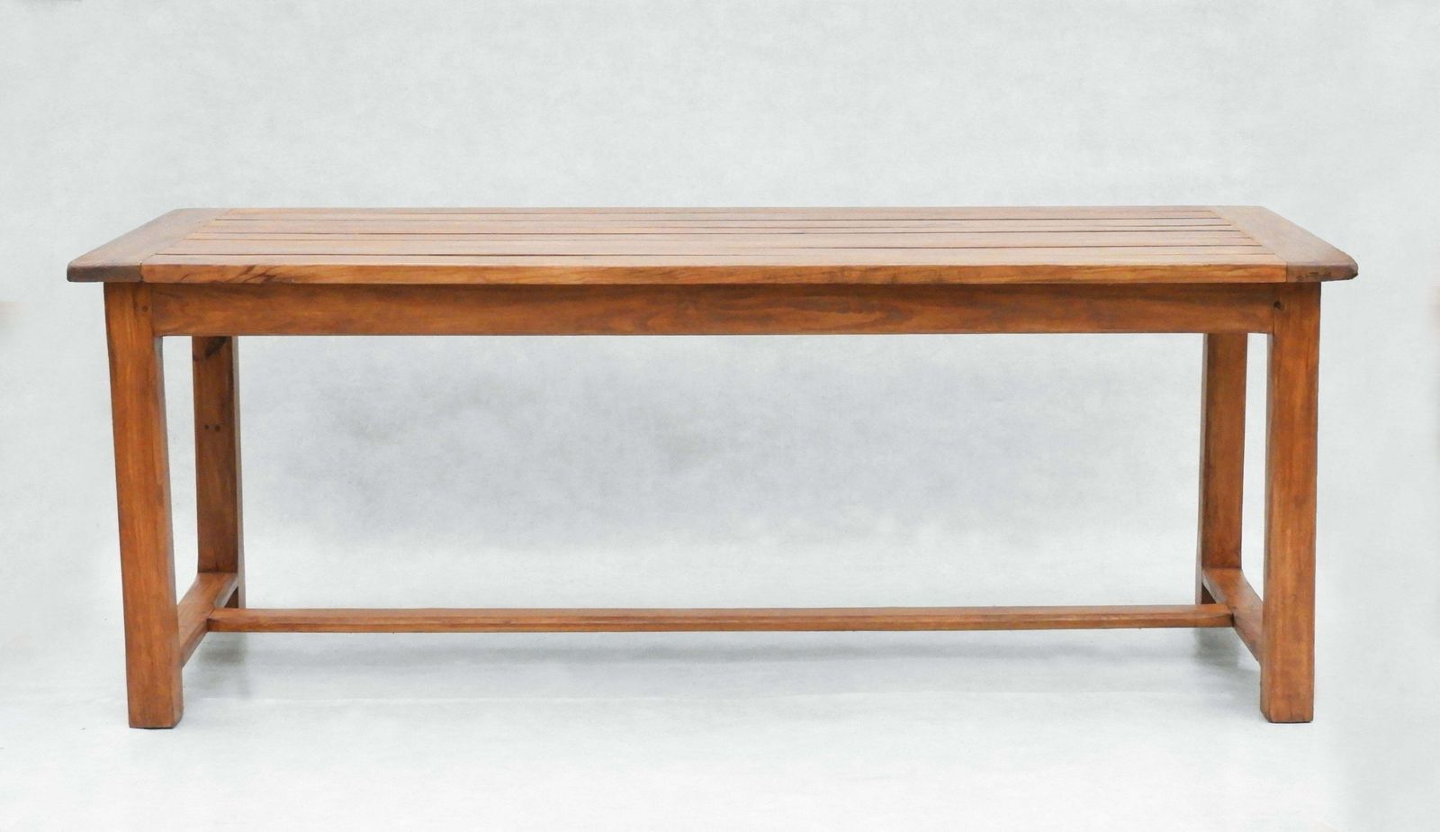 photo furniture Vintage French Provincial Slatted Pine Outdoor Dining Tables (Seats 8) 2 Available