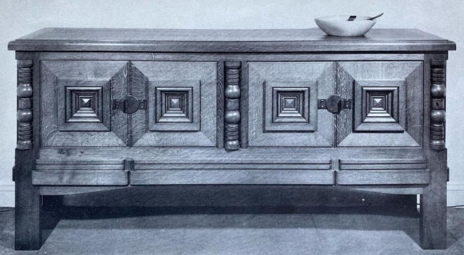Rare Model Charles Dudouyt Mid 20th Century French Art Deco Oak Sideboard photo 8850.0