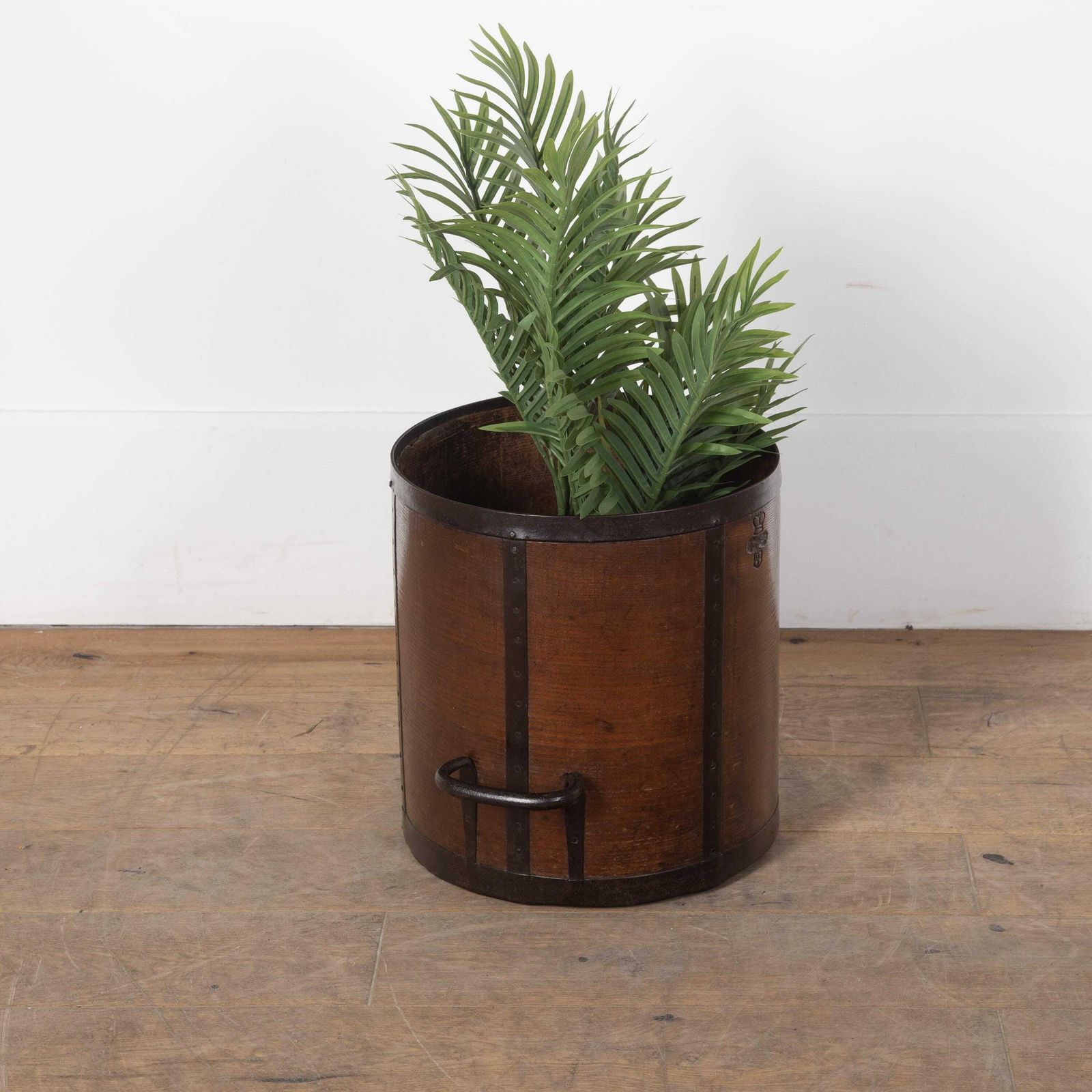 19th Century English Wooden Grain Bucket photo for sale