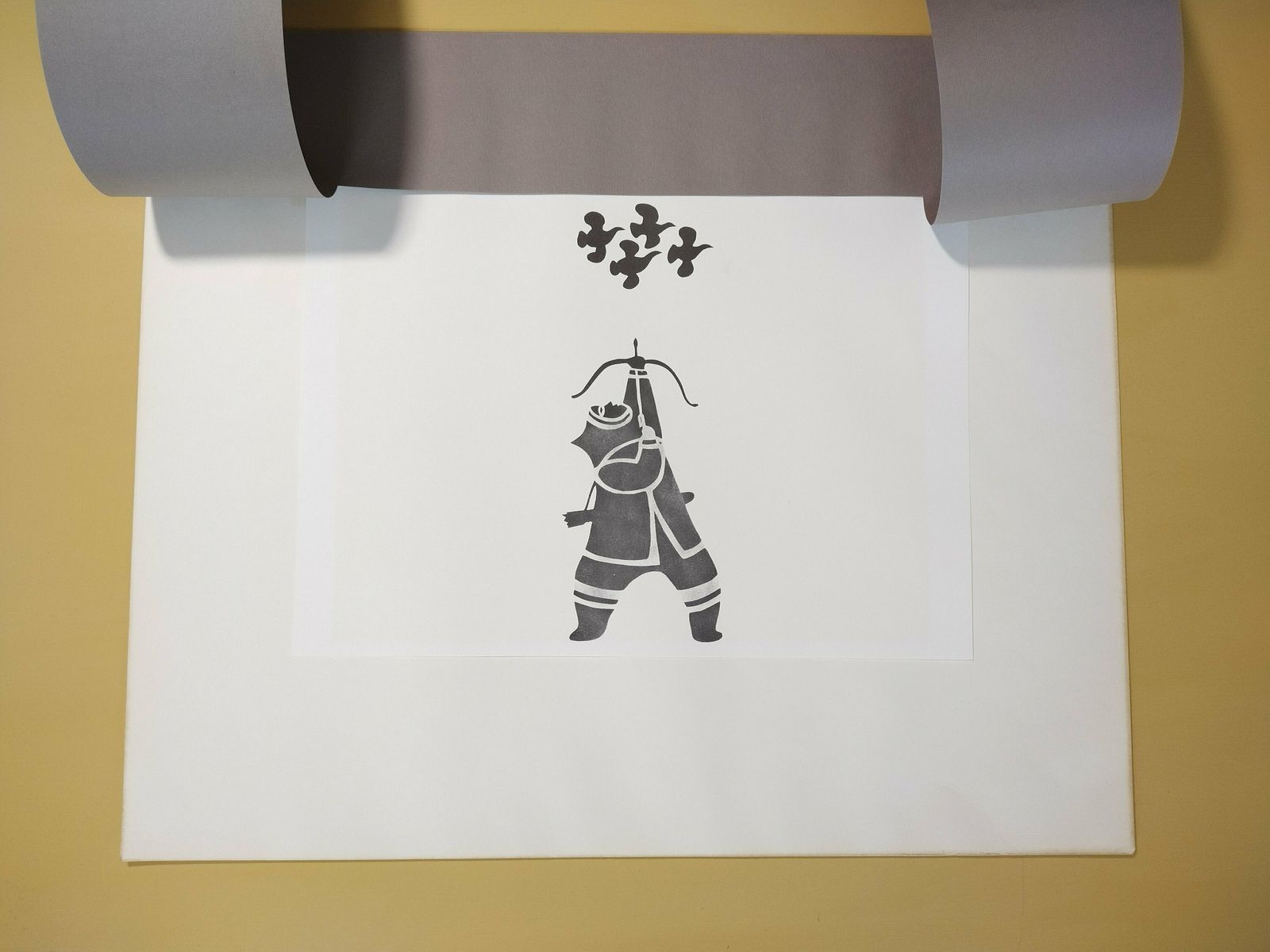 Inuit Artist Niviaksiak The Archer 1960s Official Limited Edition Print photo Art