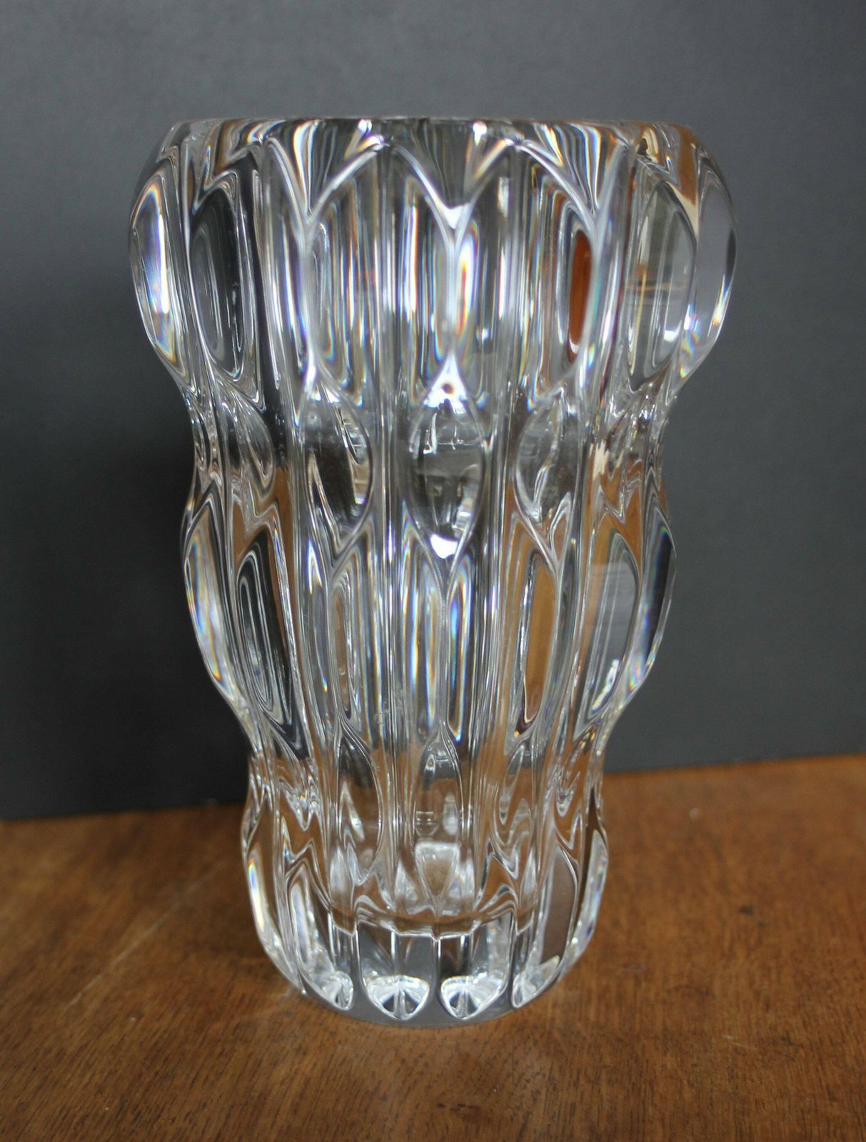 Czechoslovakian Crystal Art Glass Vase (Bohemia Poděbrady) photo for sale