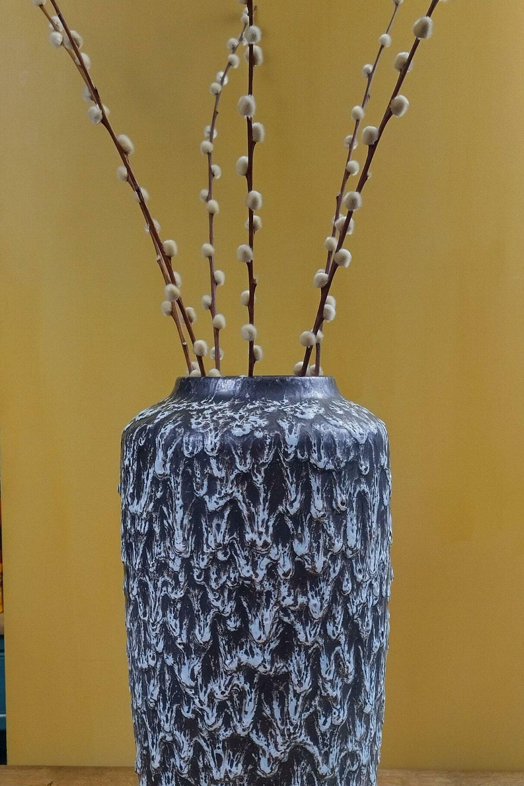 Huge Bronze Scheurich Fat Lava Floor Vase photo furniture