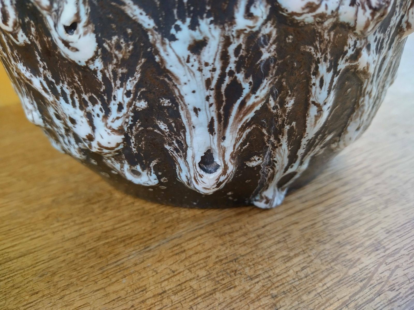 Huge Bronze Scheurich Fat Lava Floor Vase photo 175.0