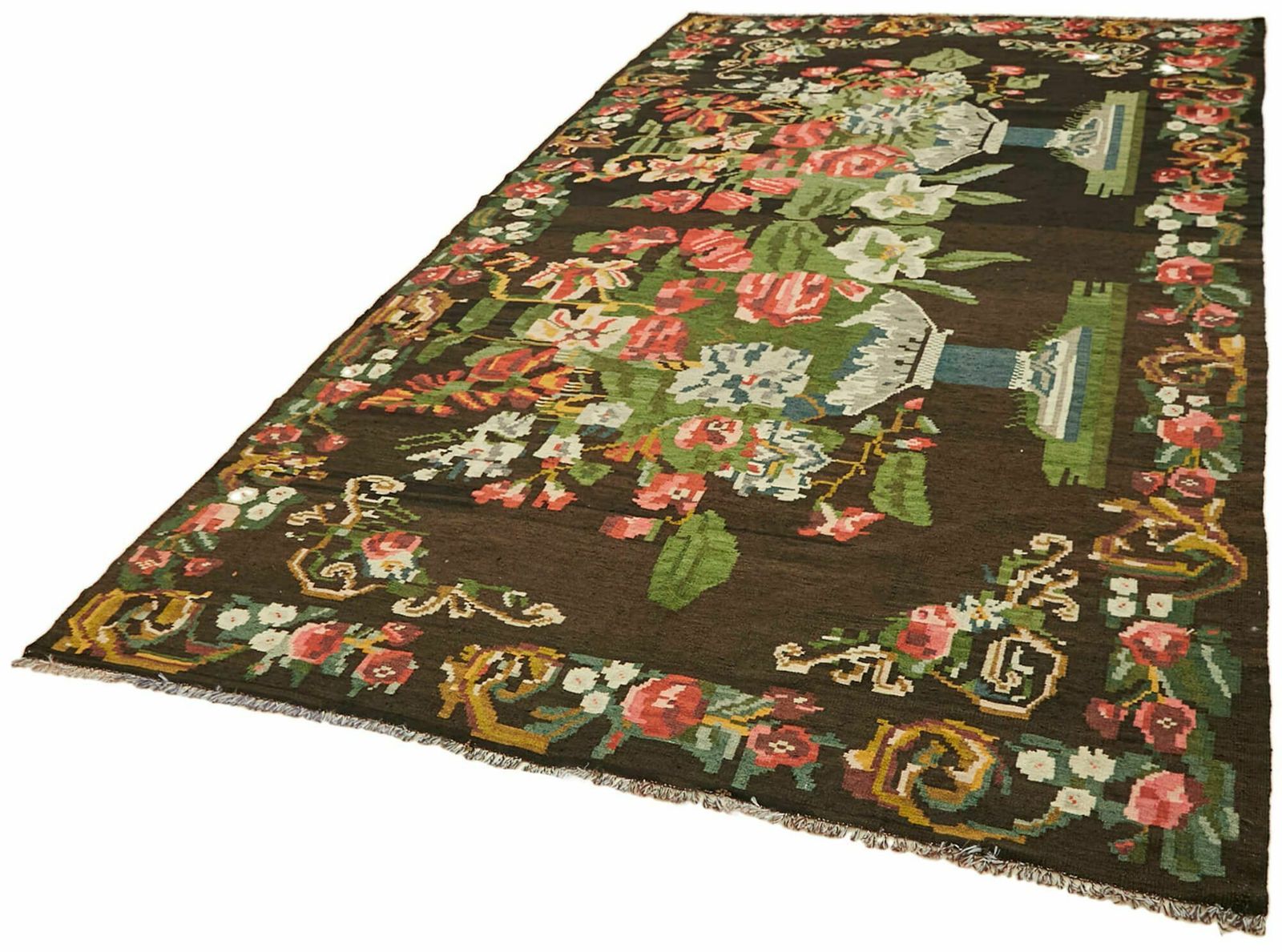 7x12 Multicolor Vintage Moldovan Kilim Rug photo for sale