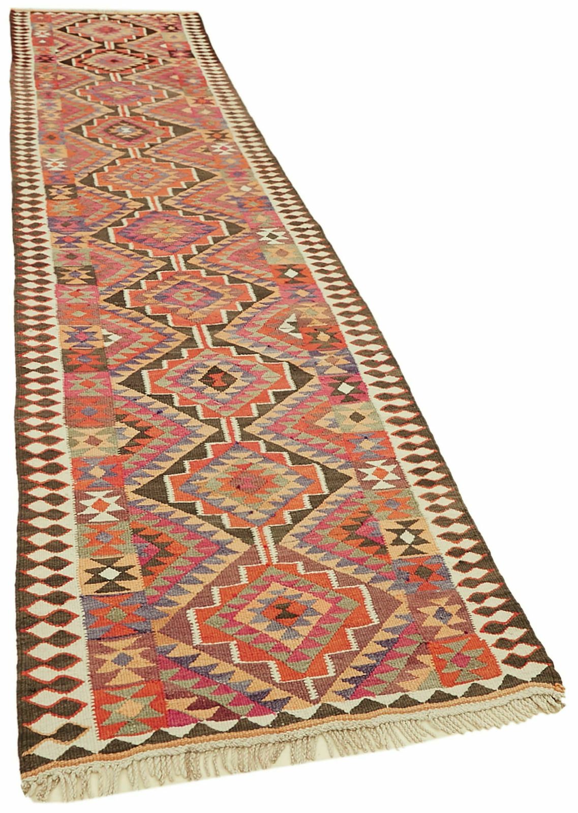 3x11 Multicolor Boho Runner Kilim Rugs   42837 photo furniture