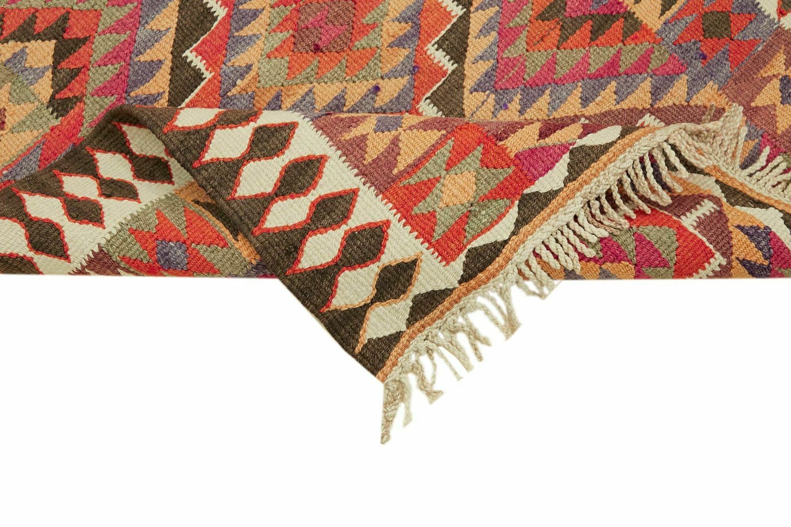 3x11 Multicolor Boho Runner Kilim Rugs   42837 photo vinterior