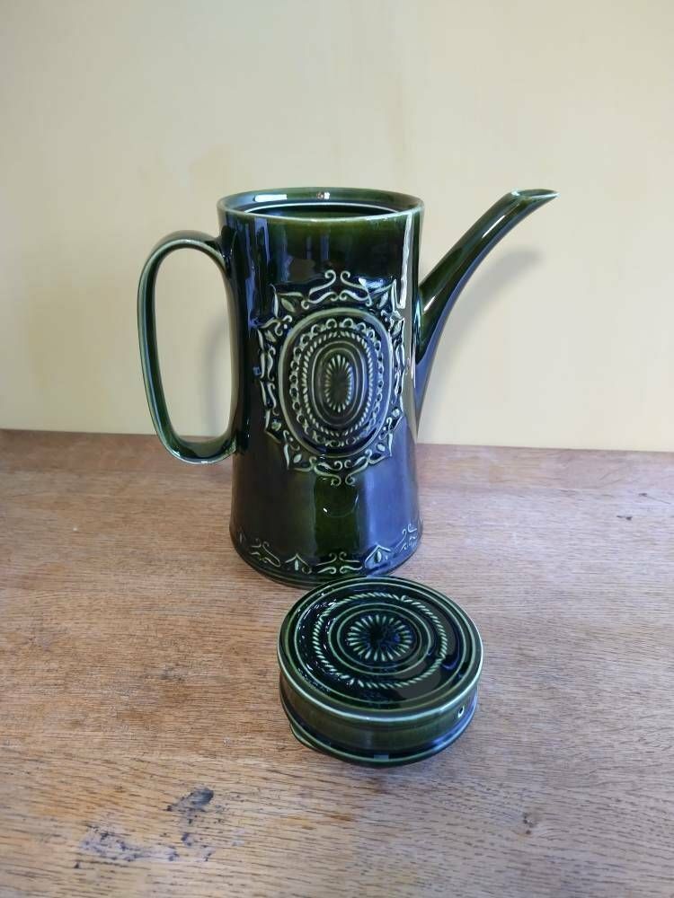1970s Coffee Pot, Milk Jug And Sugar Bowl 'Barbeque By Barratts, Staffordshire England photo 54.0