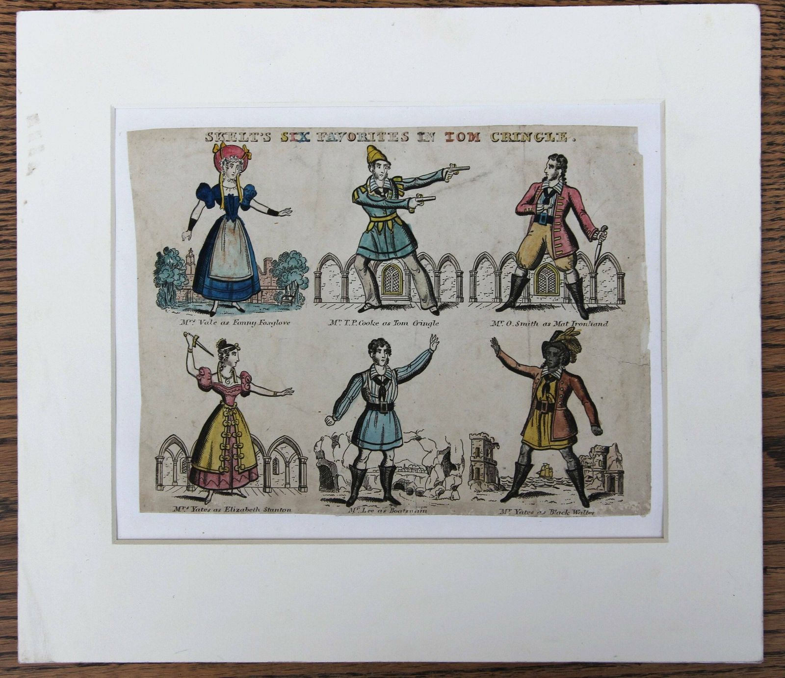 Victorian Antique Toy Theatre Sheet By M&B Skelt For Tom Cringle C1850