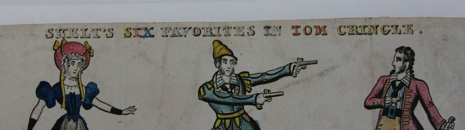 Victorian Antique Toy Theatre Sheet By M&B Skelt For Tom Cringle C1850 photo vintage