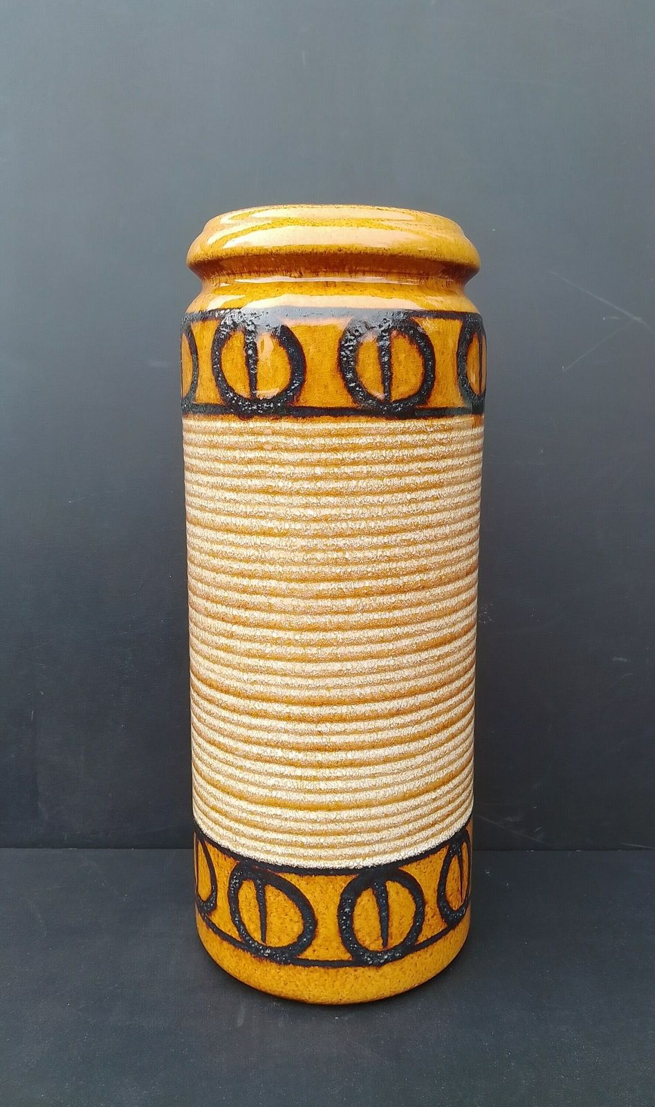 Large Scheurich West German Pottery Floor Vase Fat Lava 1970s photo vinterior