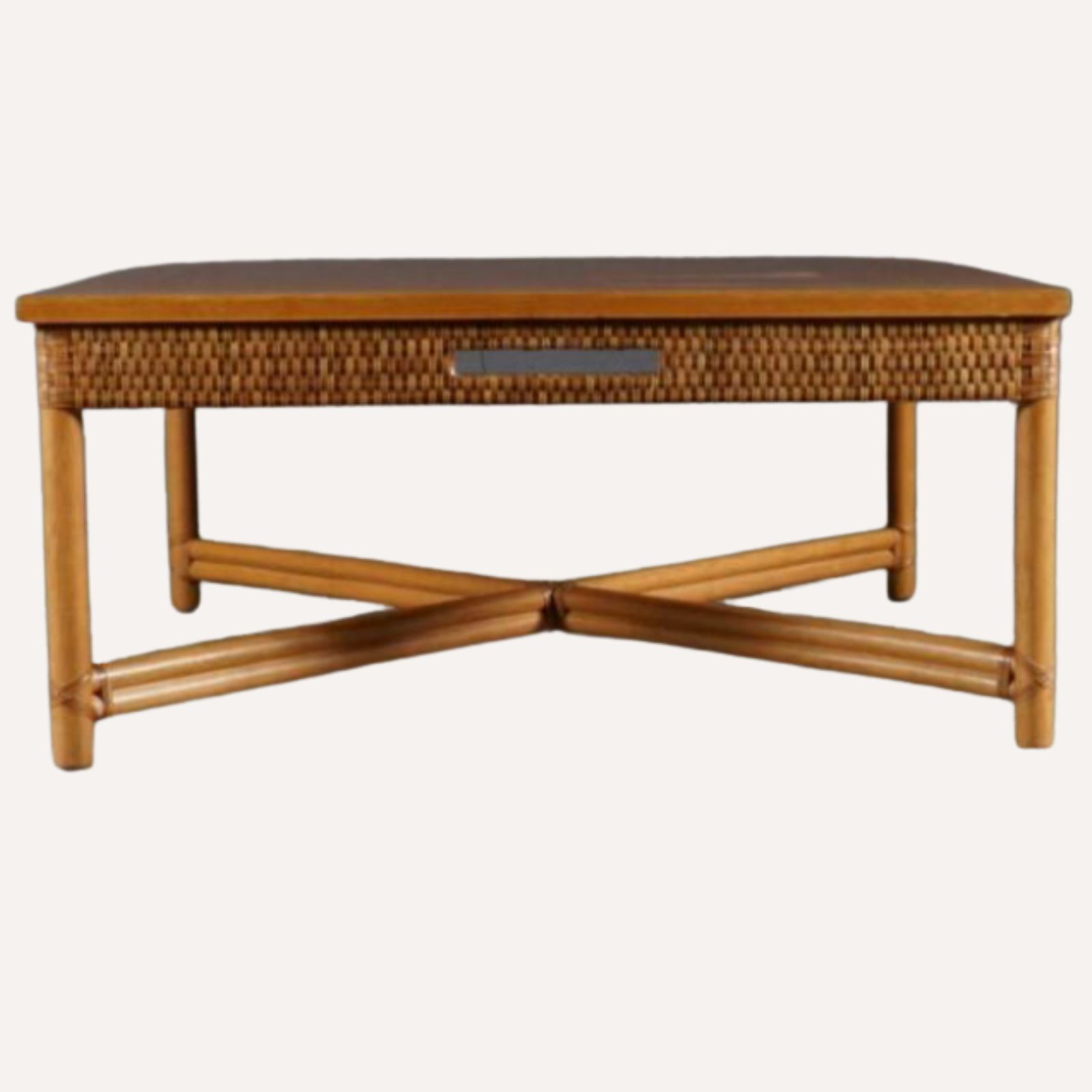 Bamboo And Rattan Coffee Table By Gasparucci Italo, Italy 1970s photo 1034.8