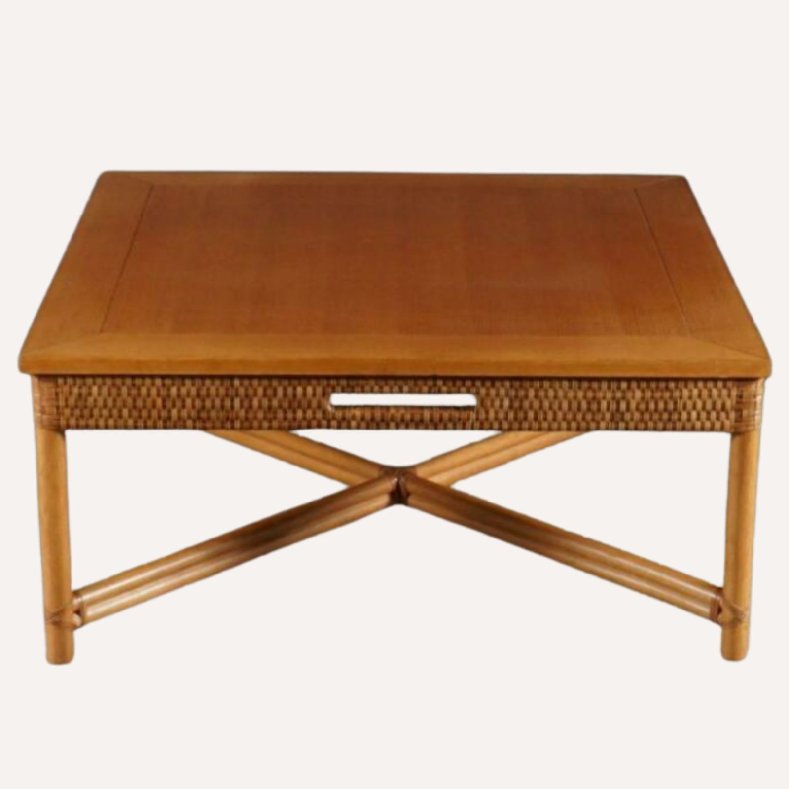 Bamboo And Rattan Coffee Table By Gasparucci Italo, Italy 1970s photo buy
