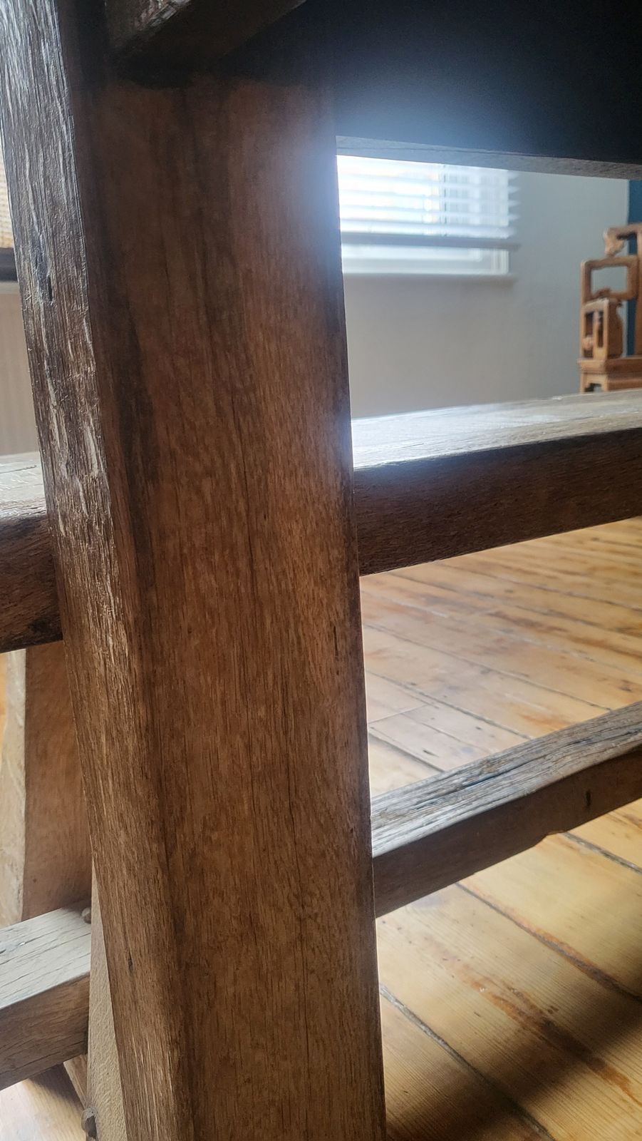 Large French Oak Farmhouse Dining Table And Benches photo 2999.0