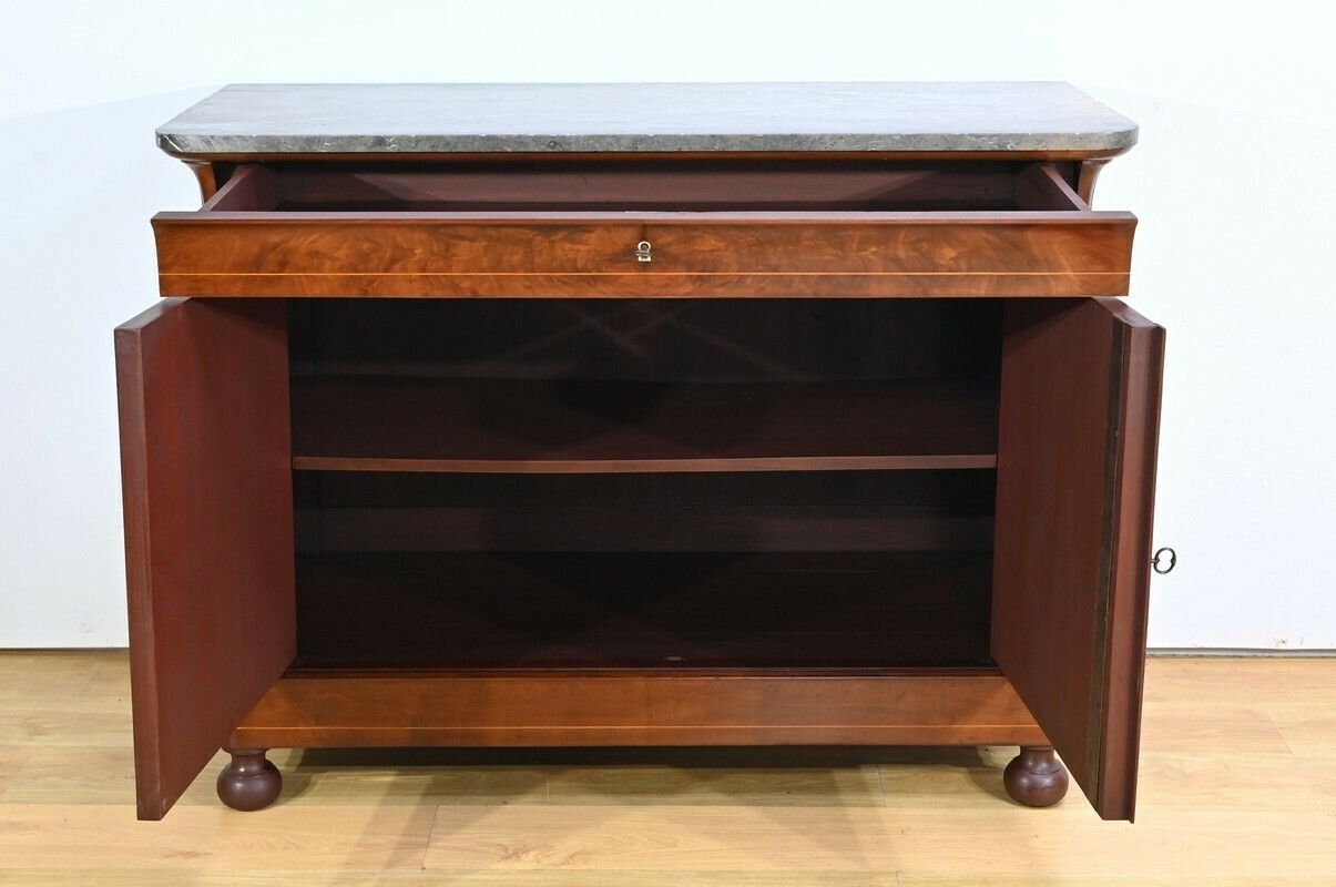 Burl Mahogany Buffet, Restoration Period – Early 19th Century photo Furniture