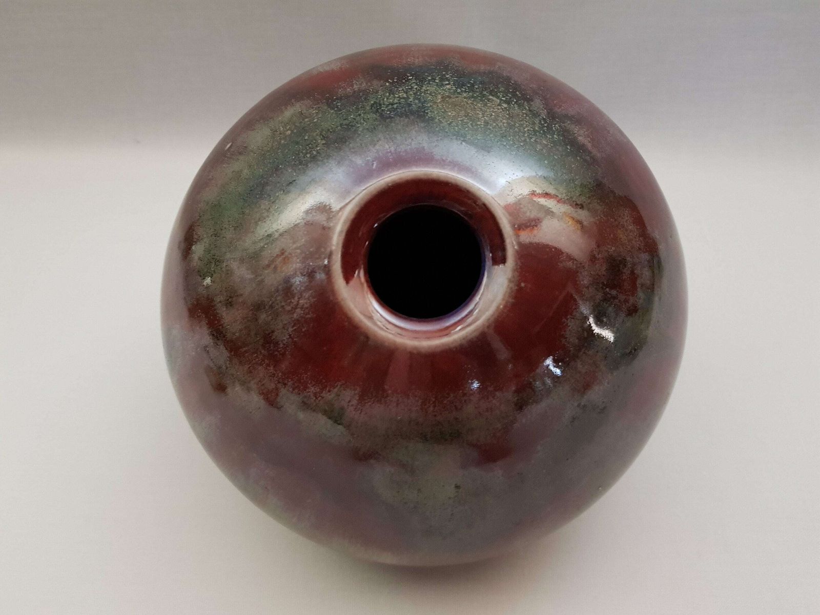 Vintage Wendelin Stahl Purple, Grey And Green Vase Studio Pottery From West Germany 1960s photo vinterior