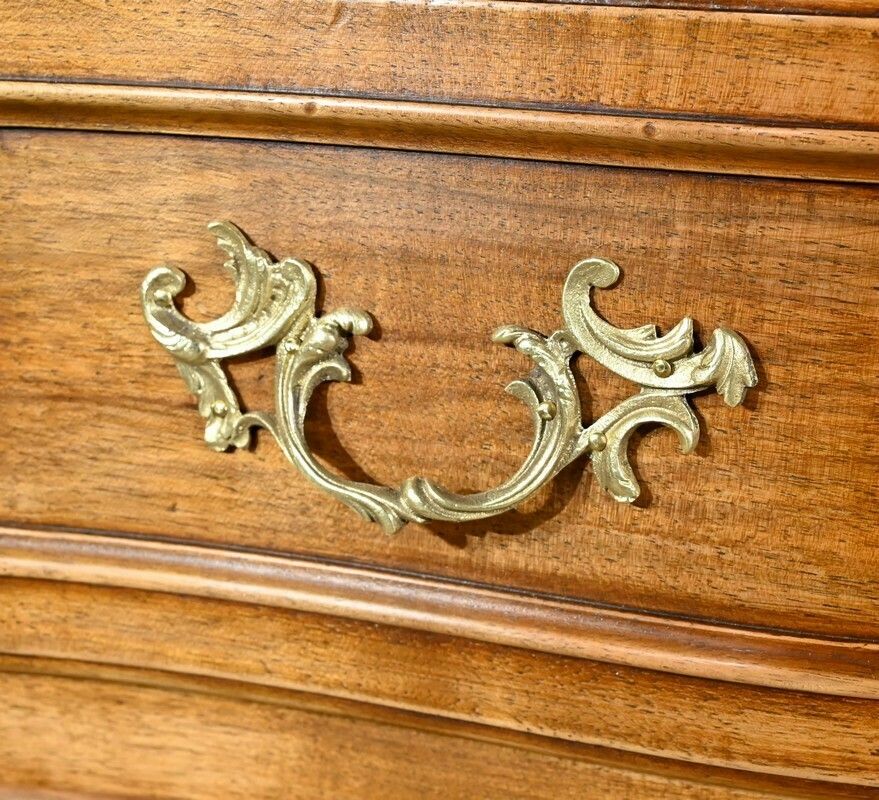 1920.0 Walnut Sauté Crossbow Commode, Louis XV Style, Early 20th Century photo