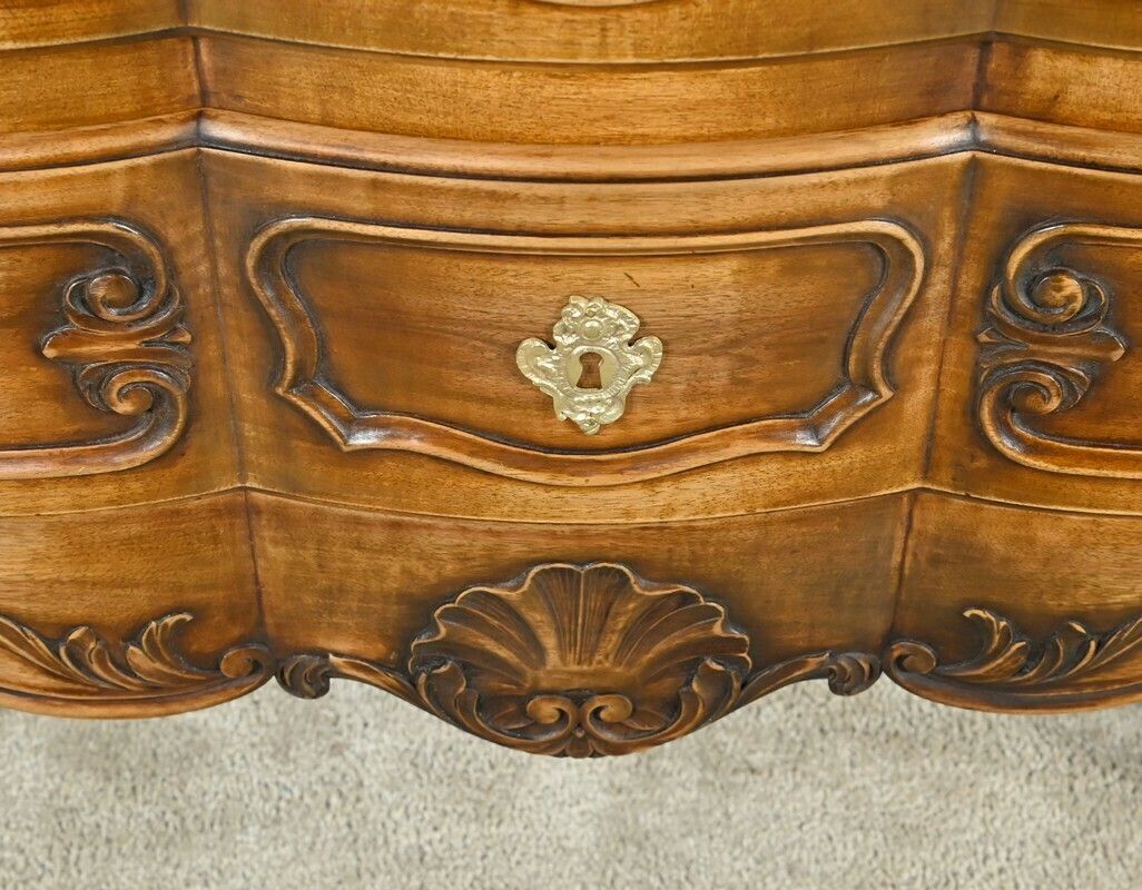 photo buy Walnut Sauté Crossbow Commode, Louis XV Style, Early 20th Century