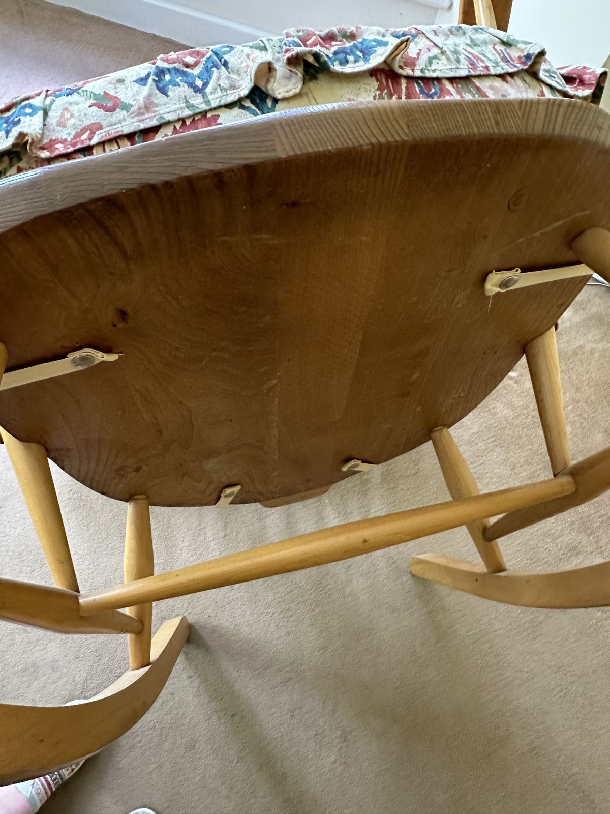 Ercol Windsor Rocking Chair With Seat Pads photo vintage