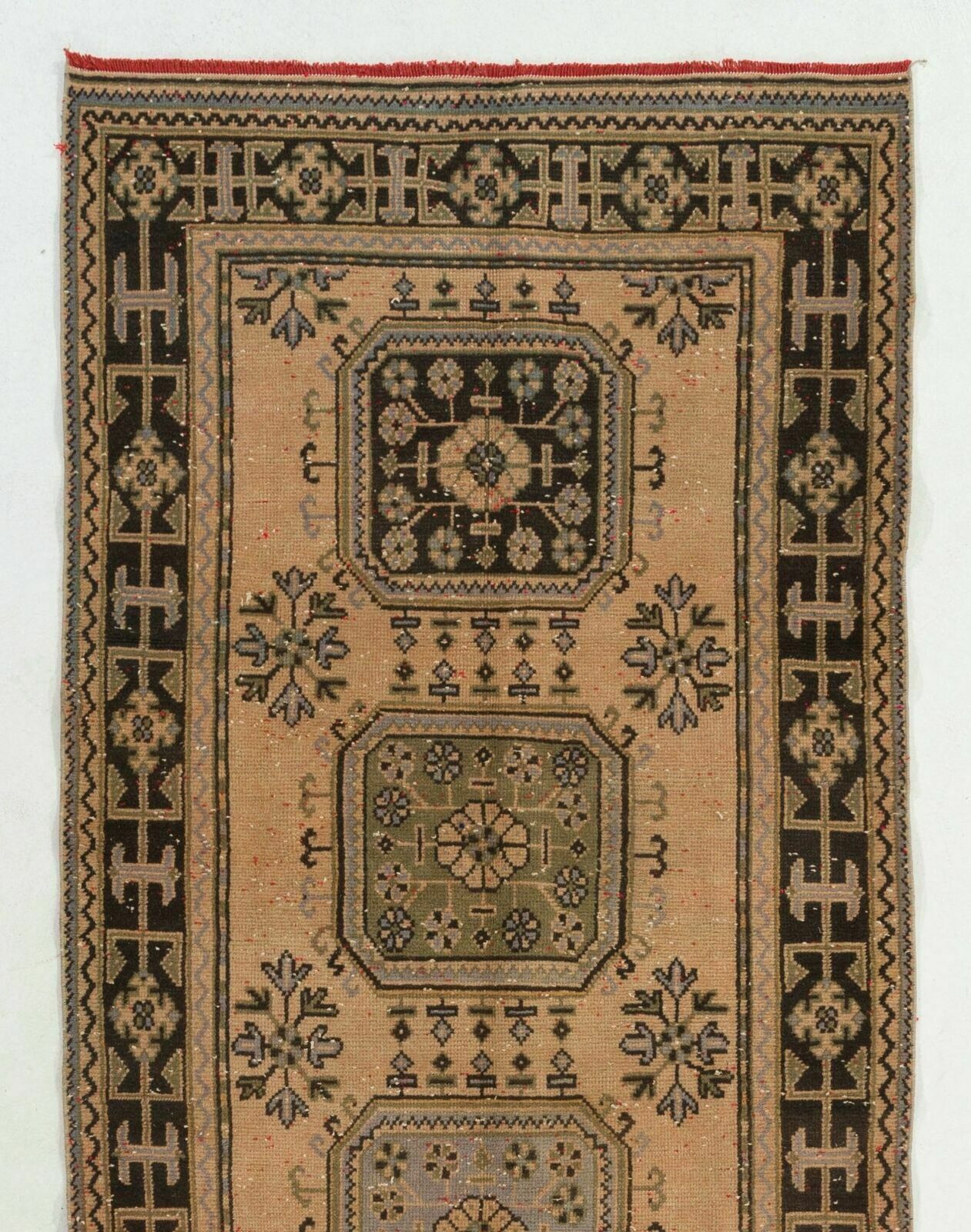 4.2x11.4 Ft Vintage Anatolian Runner Rug. Hand Knotted Carpet For Hallway photo furniture