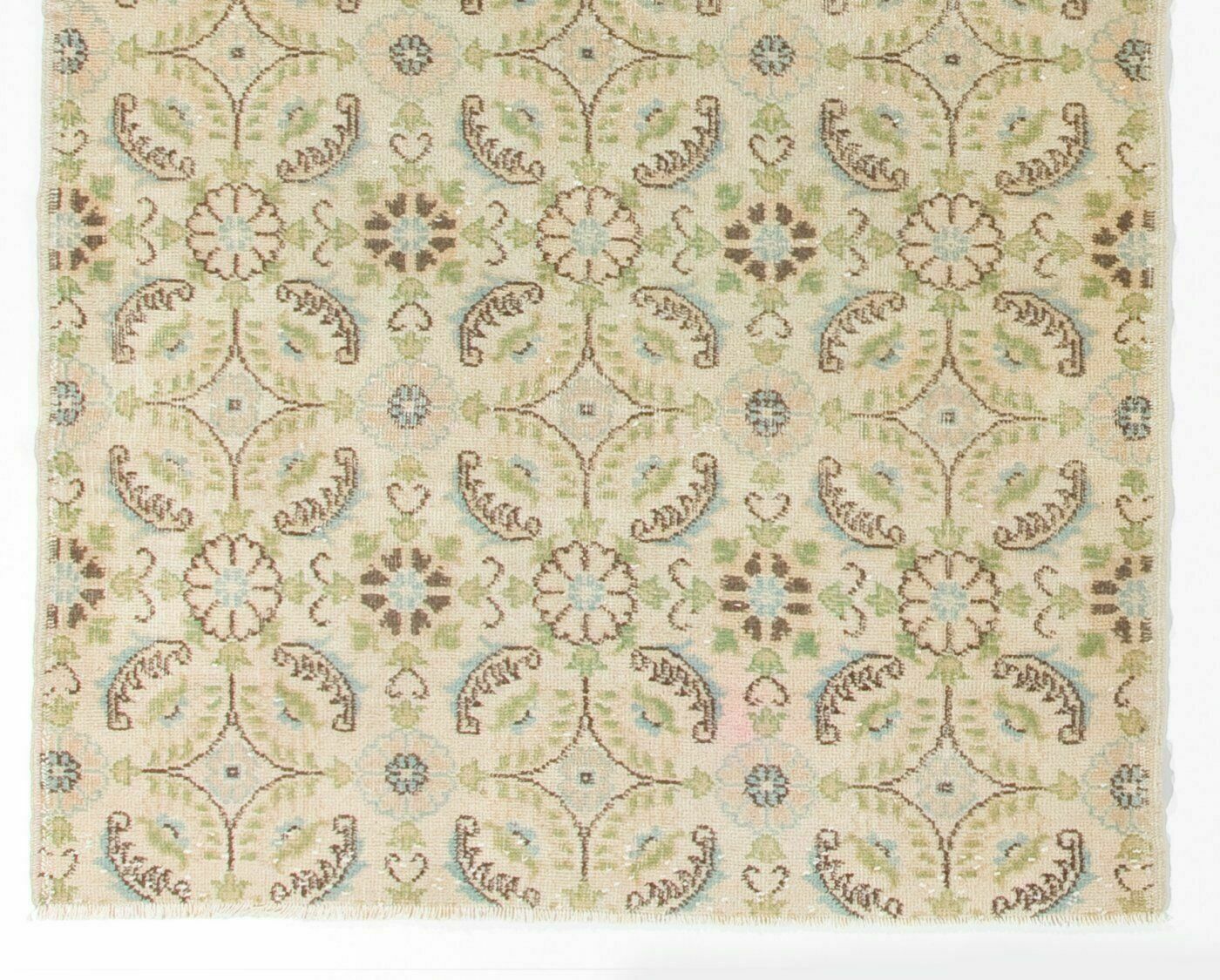 4x6.4 Ft One Of A Kind Vintage Turkish Oushak Rug photo for sale