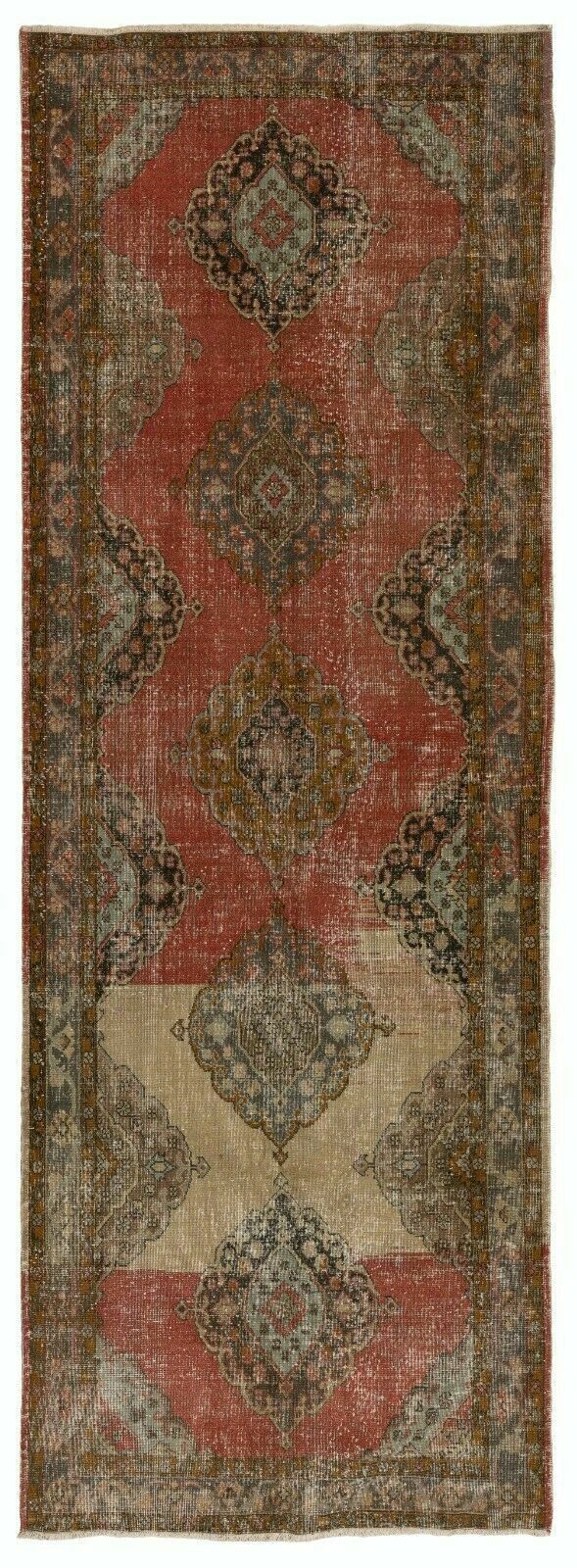 One Of A Kind Handmade Vintage Turkish Runner Rug For Hallway