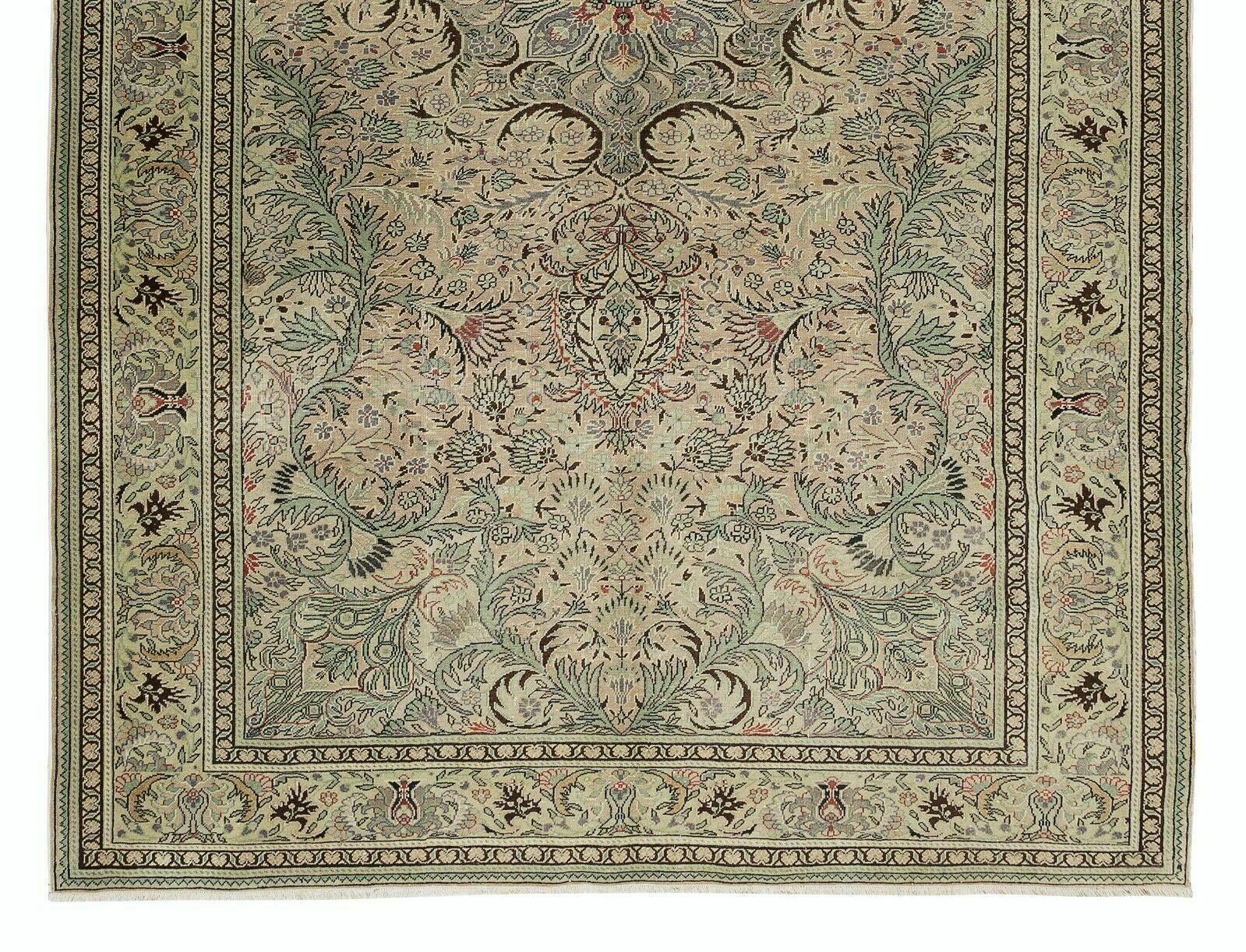 6.3x9.7 Ft Central Anatolian Handmade Vintage Area Rug, Wool Living Room Carpet photo 1143.0