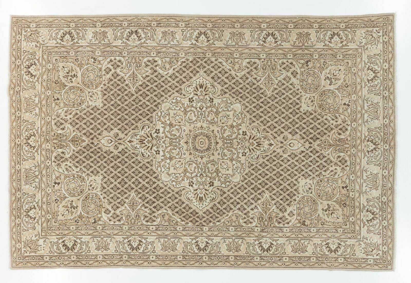 7x10.4 Ft Vintage "Antique Washed" Turkish Oushak Area Rug photo 999.0
