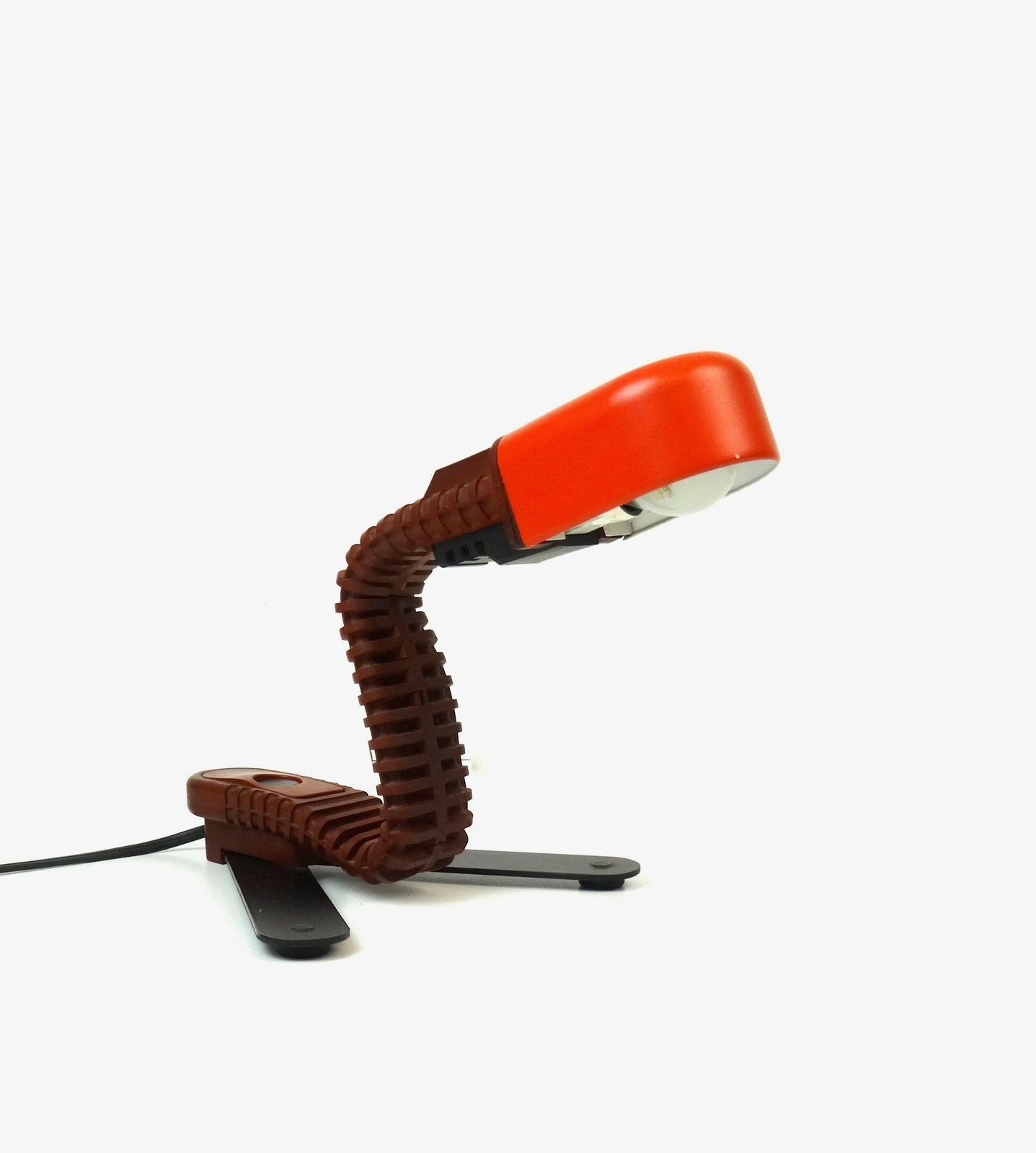 Rare Mid Century Red Cobra Desk Lamp By Masayuki Kurokawa For Yamagiwa
