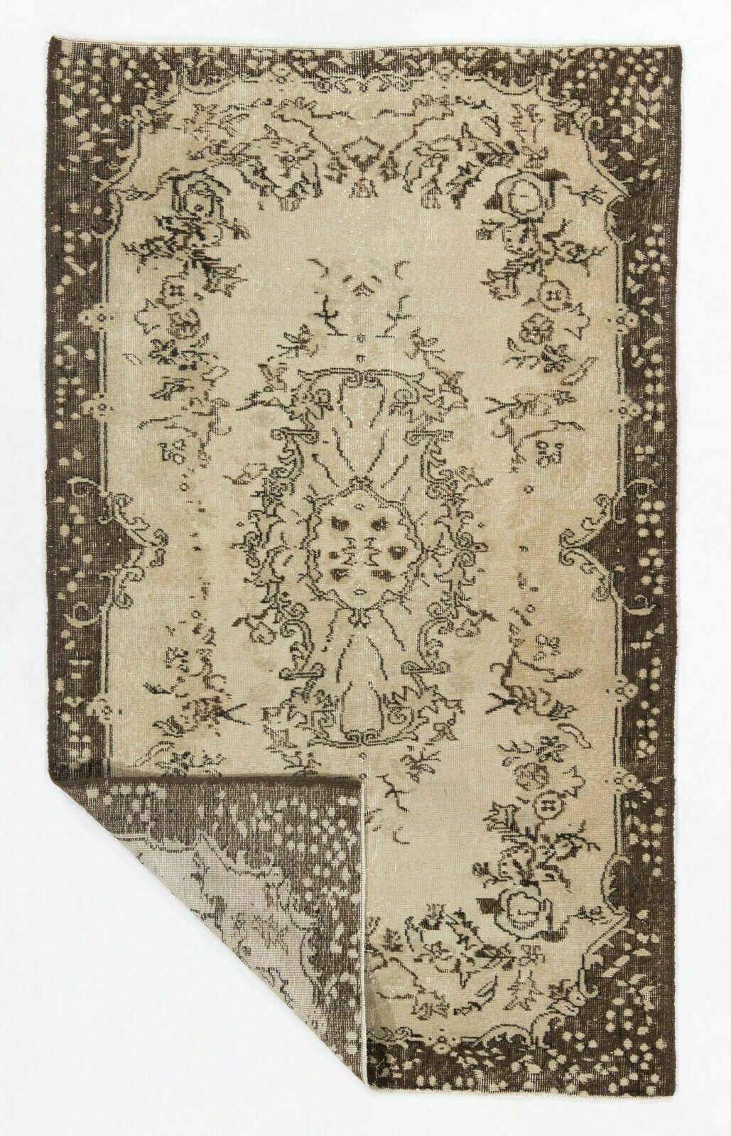 Vintage Hand Knotted Turkish Rug With Floral Medallion Design photo furniture