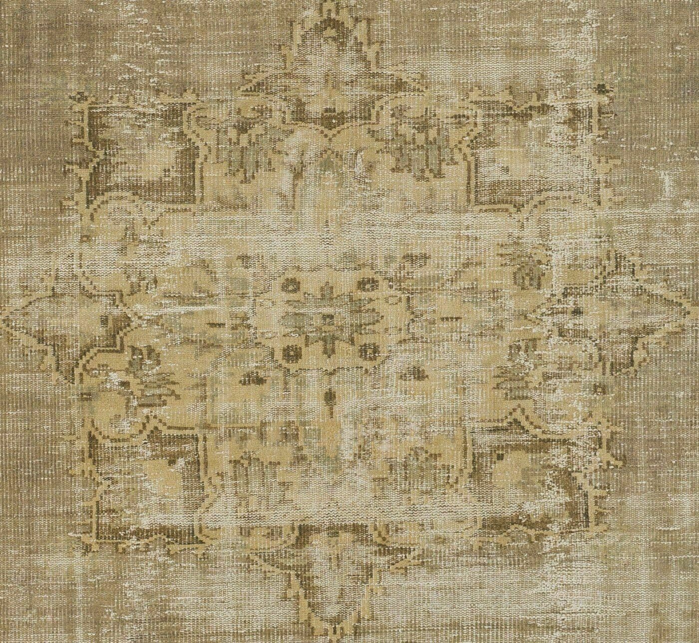 Hand Knotted Turkish Rug In Soft Earthy Colors. Wool Living Room Rugs photo Textiles