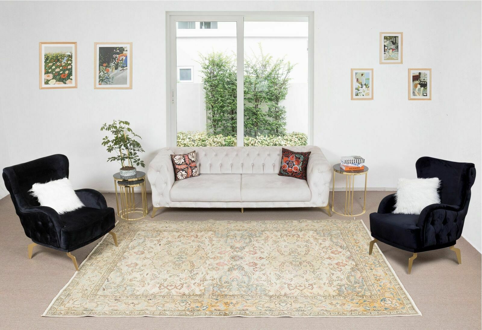 Unique Handmade Vintage Turkish Rug, Ideal For Home & Office Decor photo furniture