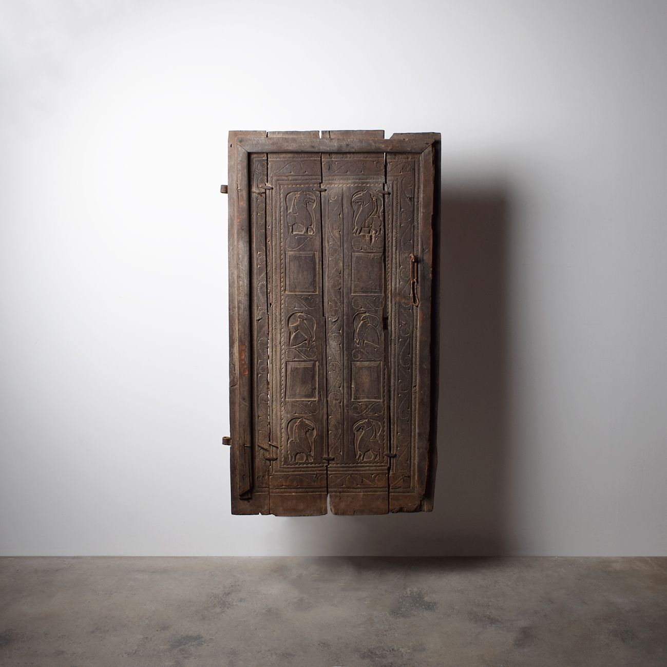 Early 20th Century Wooden Granary Door From India