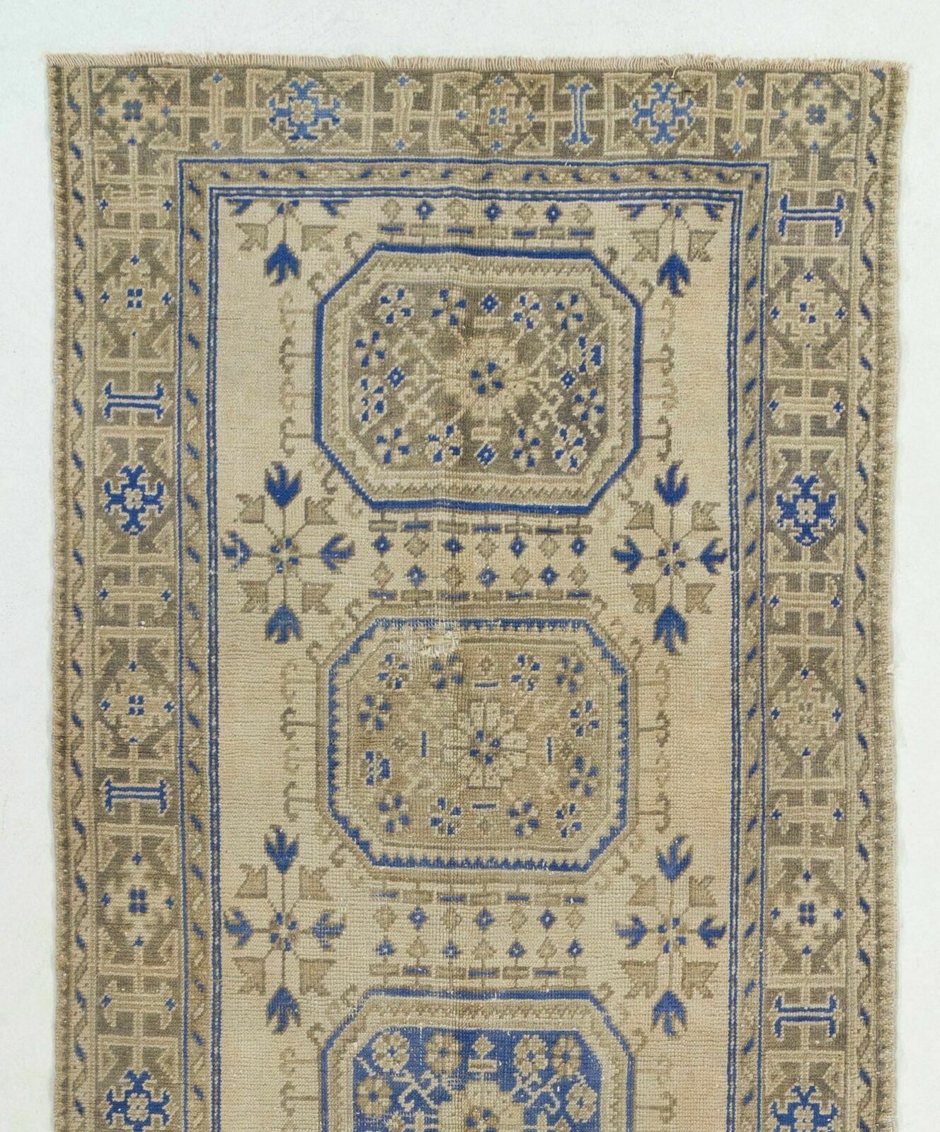 4.8x12 Ft Vintage Anatolian Oushak Runner Rug. Wool Hand Knotted Rug For Hallway photo furniture