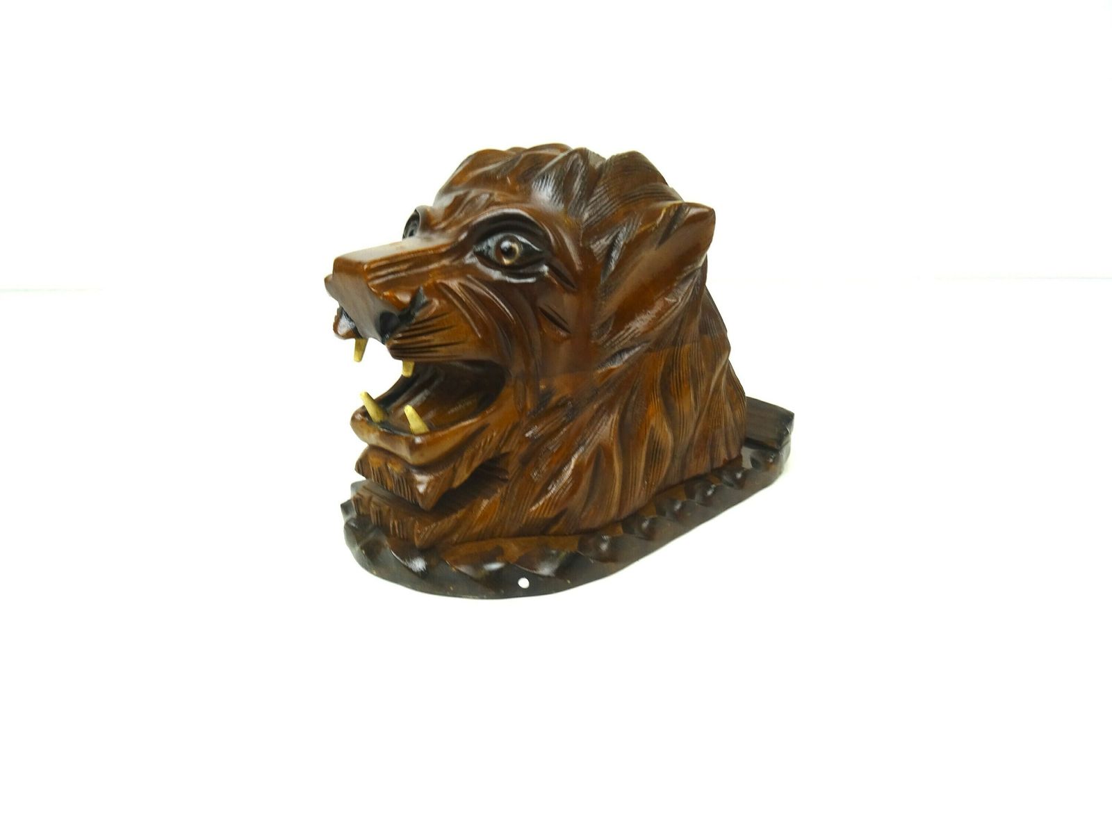 Antiek Art Nouveau Houten Sigarettendispenser Met Leeuwenkop, Frankrijk, Ca. 1900 photo Woonaccessoires