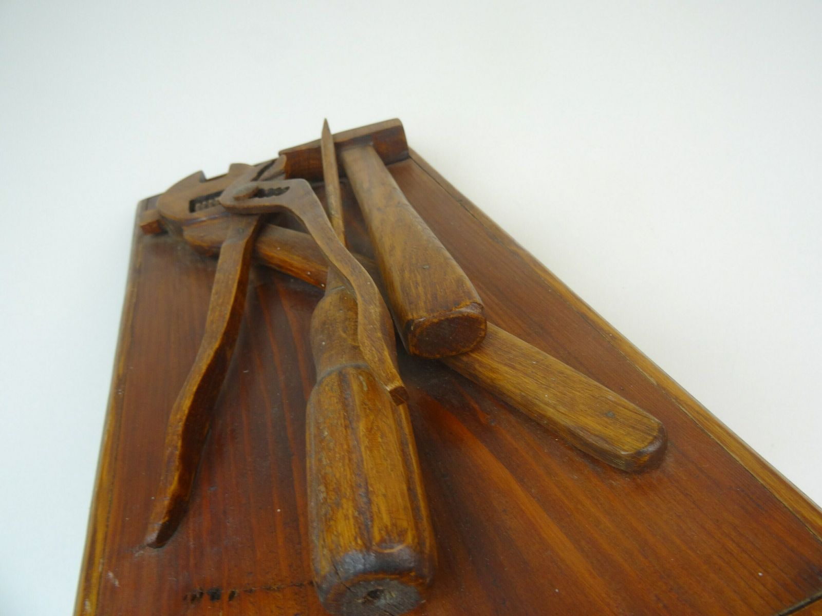 photo furniture Breathtaking Antique Wooden Hand Carved Art Deco Tools Wall Art Sculpture France 1920