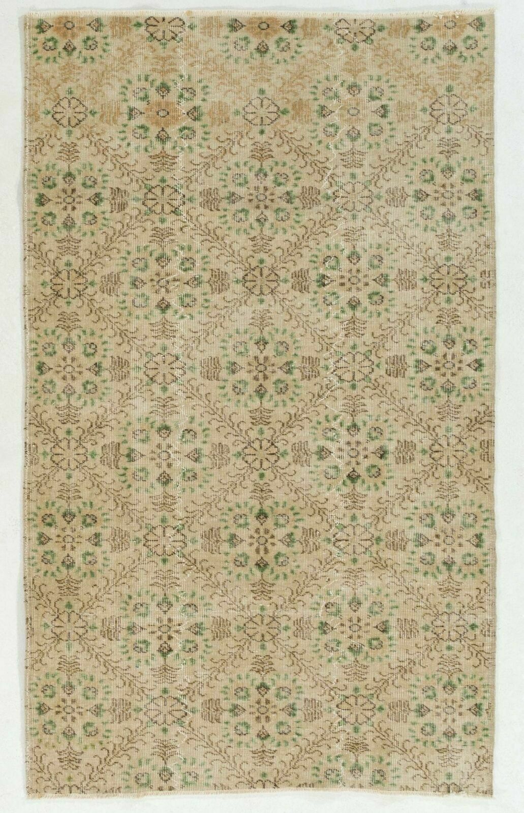 Authentic Hand Knotted Vintage Oushak Rug