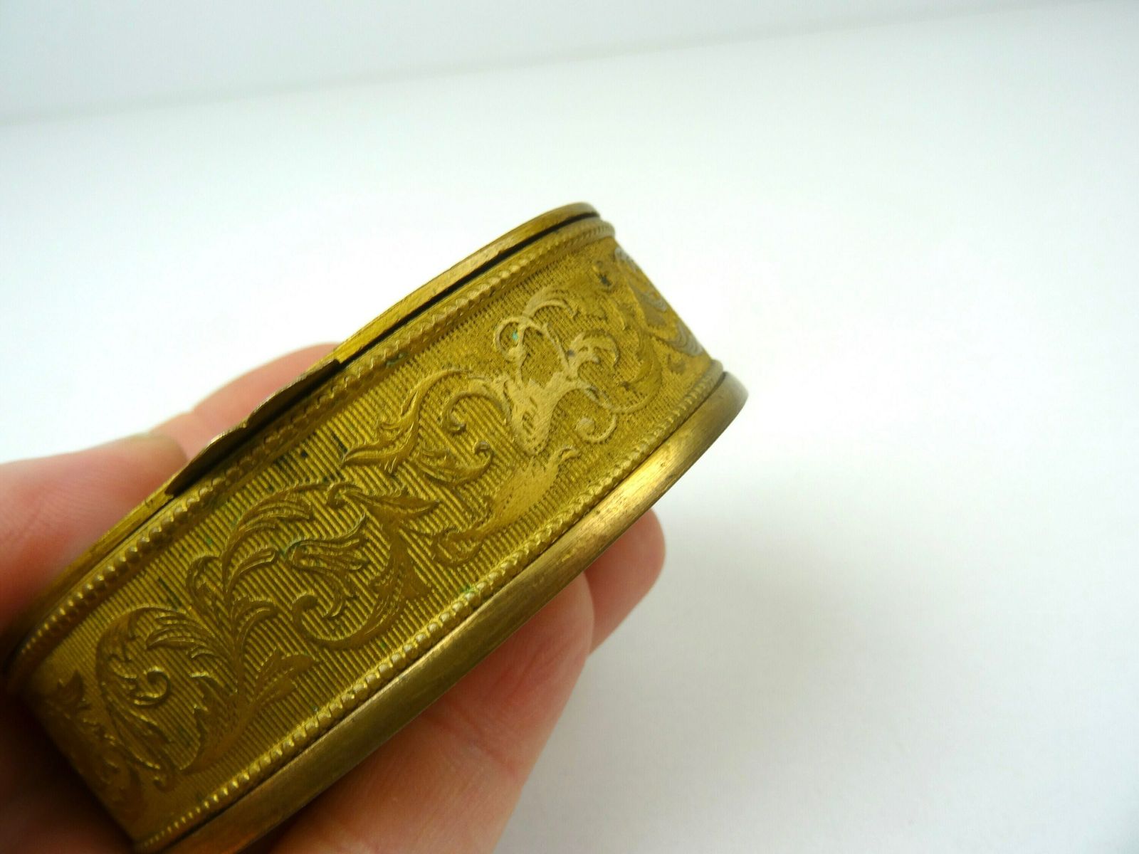 Original Art Nouveau Fire Gilded Jewelry Box Guilloche Enamel 1890 photo vinterior