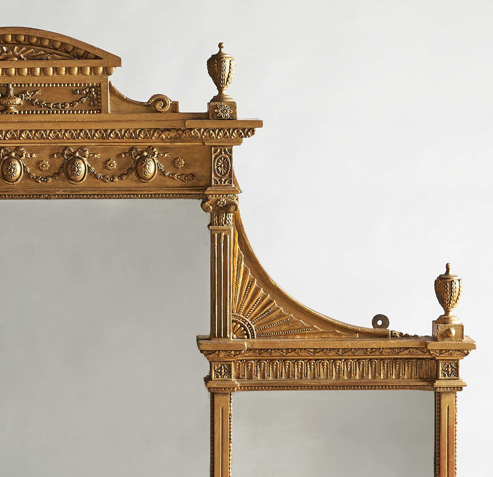 A Large 19th Century English Victorian Gilt Overmantle Mirror photo for sale