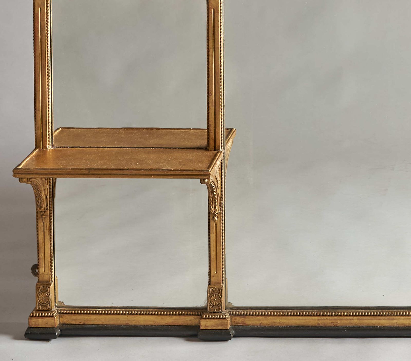 A Large 19th Century English Victorian Gilt Overmantle Mirror photo buy
