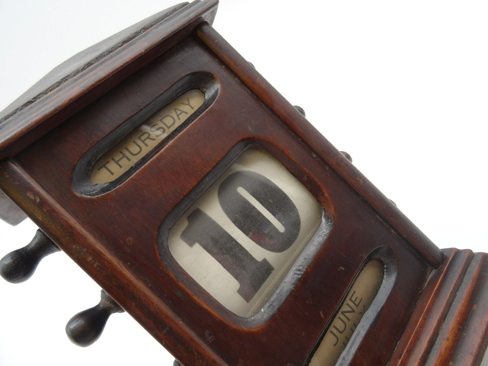 Rare Antique Wooden Perpetual Desk Calendar Great Britain 1890 photo 813.0