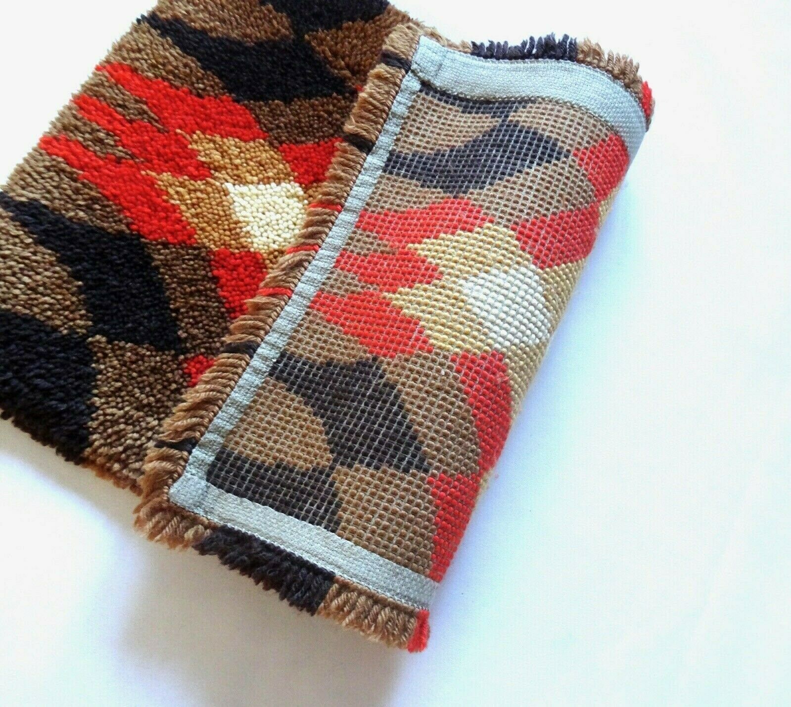 Stunning Mid Century Vinatge Abstract Hand Made Rug Carpet photo Textiles