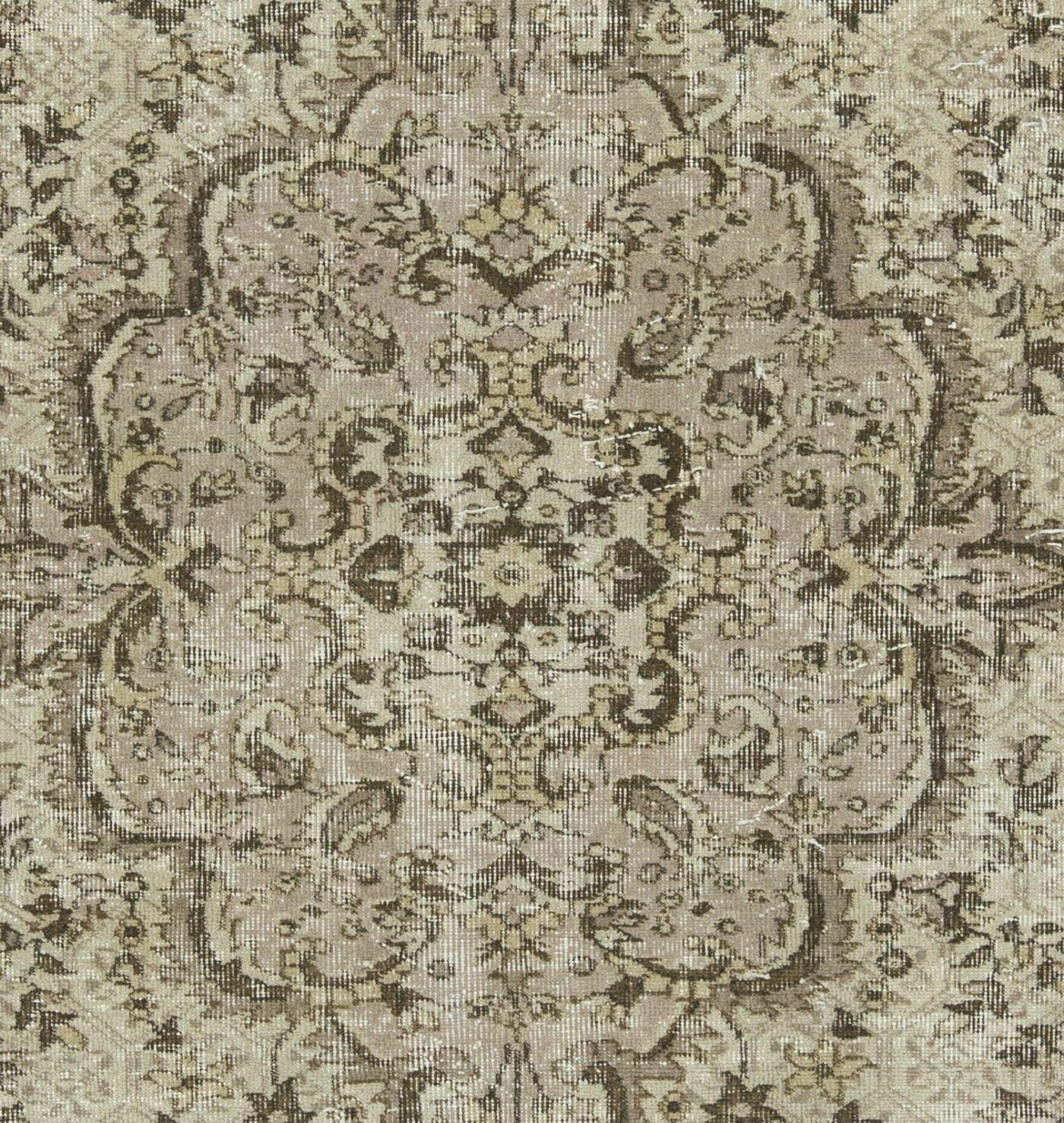 7x9.1 Ft Mid Century "Antique Washed" Anatolian Oushak Rug photo Textiles