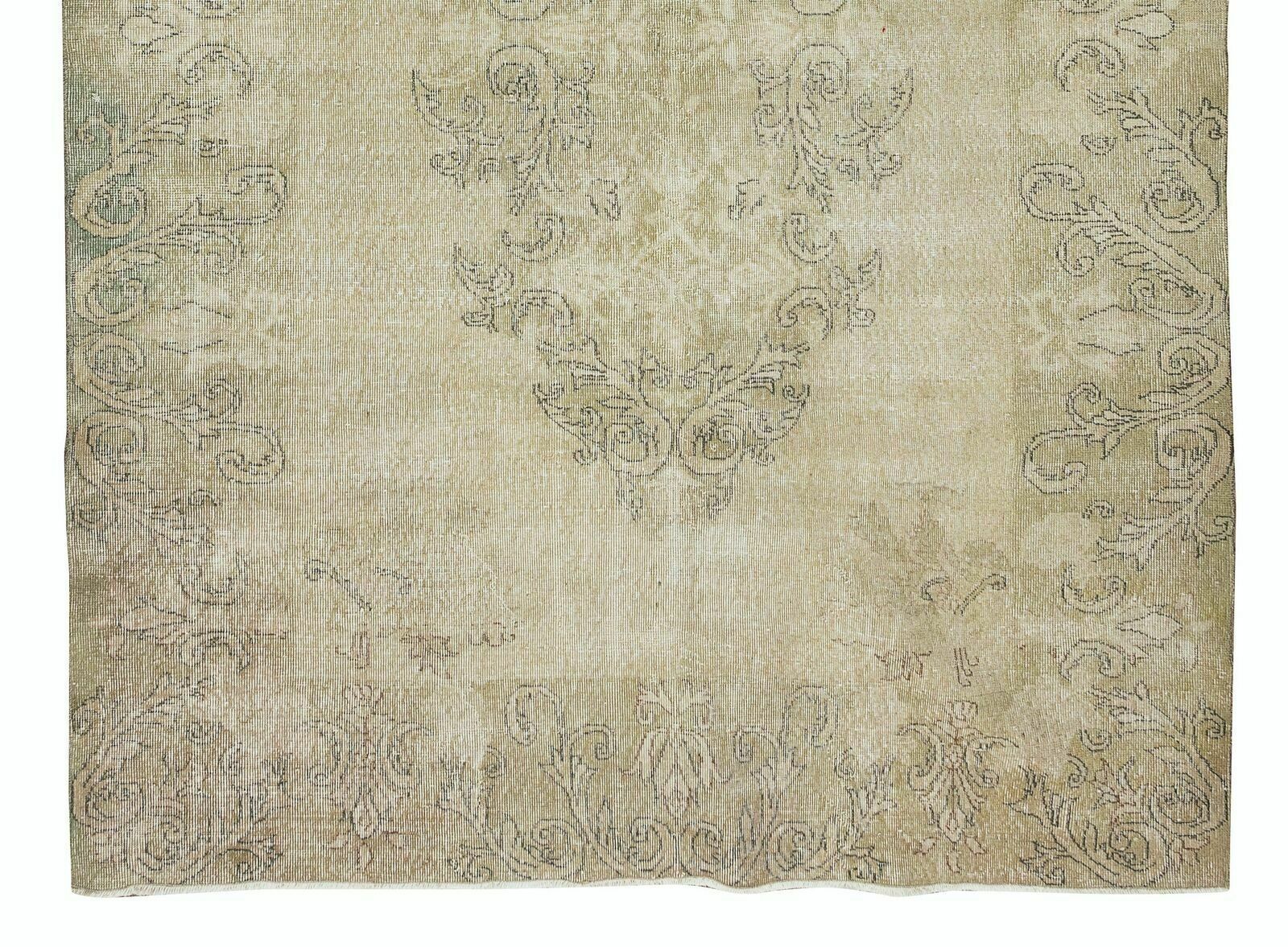 6.8x10.5 Ft Handmade Turkish Area Rug From 1960s, Traditional Antique Washed Rug photo 801.0