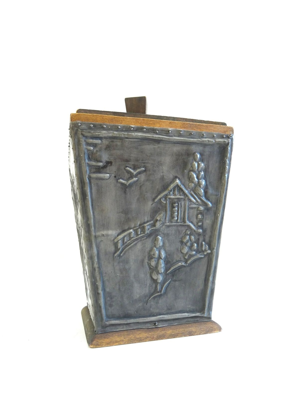 Rare Art Deco Antique Artist Parrot Animal Bird Box photo for sale
