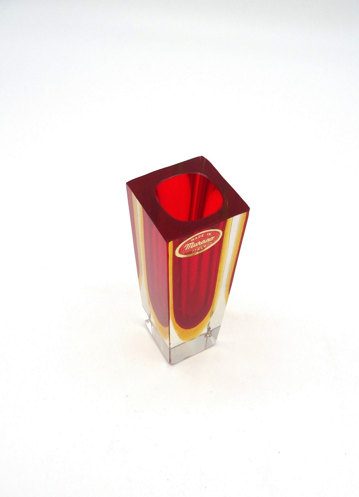 Beautiful Mid Century Murano Sommerso Glass Vase Poli Seguso Italy 1960 photo buy