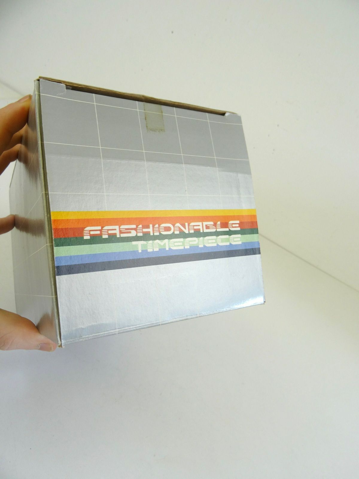 Zeldzame Jaren 80 Postmodern Memphis Stijl Bureauklok, Nieuw In Doos (Nos) photo Woonaccessoires