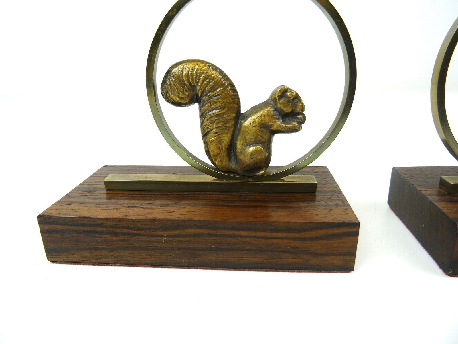 Rare Lovely Art Deco Bronze Squirrels Bookends photo for sale
