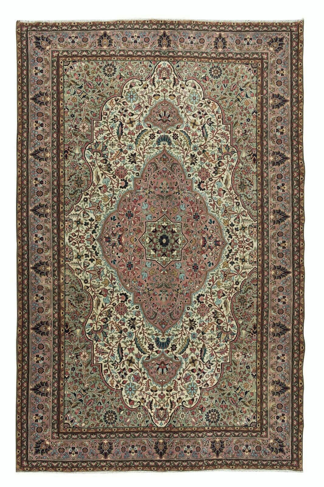 6.4x10.2 Ft One Of A Pair Handmade Turkish Wool Area Rug, Woolen Floor Covering