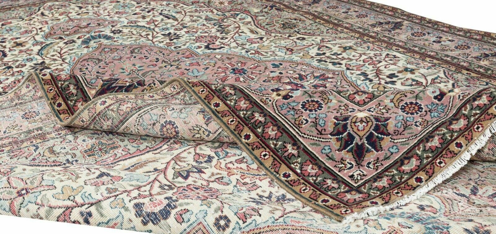 6.4x10.2 Ft One Of A Pair Handmade Turkish Wool Area Rug, Woolen Floor Covering photo for sale